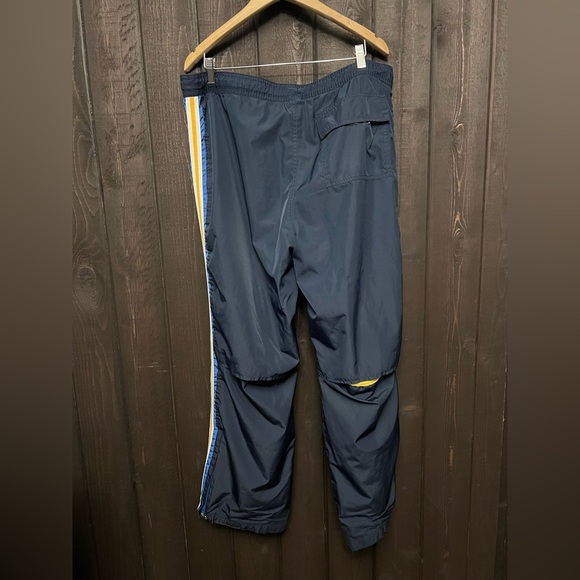 Abercrombie & Fitch Windbreaker Track Pants Mens XL Navy Lined Zip Ankle Y2K EUC - Picture 2 of 6